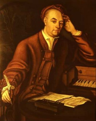 Porträt Georg Friedrich Händel von Hans List nach Miss Benson und Philip Mercier