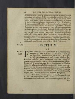 Sectio VI. - IX.