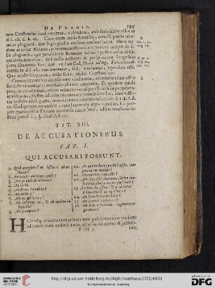 Tit. XIII: De Accusationibus