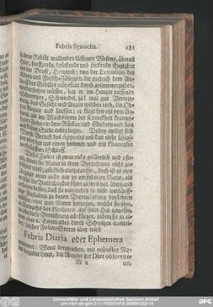 Febris Diaria oder Ephemera