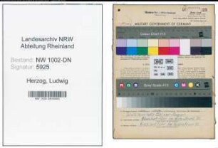 Entnazifizierung Ludwig Herzog, geb. 23.12.1894 (Kontrolleur)