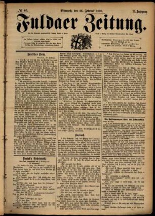 Ausgabe vom Mittwoch, den 26. Februar 1890.