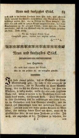Neun und funfzigstes Stück