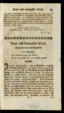 Neun und funfzigstes Stück