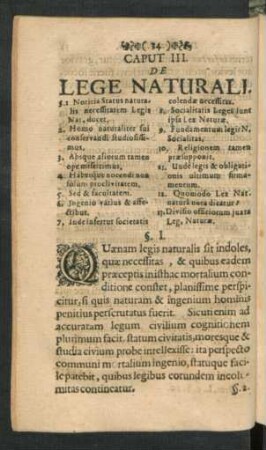 Caput III. De Lege Naturali
