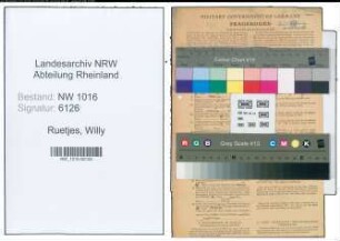 Entnazifizierung Willy Ruetjes , geb. 05.04.1904 (Hauswart)
