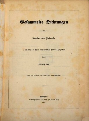 Gesammelte Dichtungen