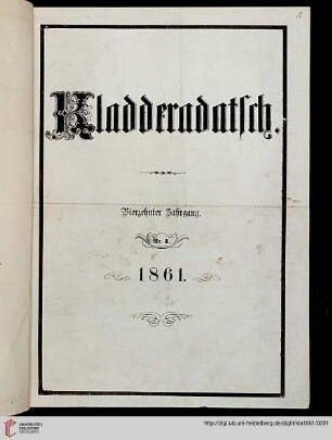 14: Kladderadatsch: Humoristisch-satyrisches Wochenblatt