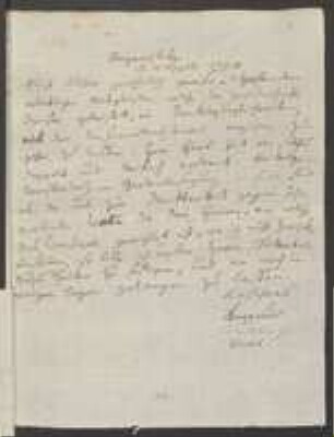 Brief von Johann Jacob Kohlhaas