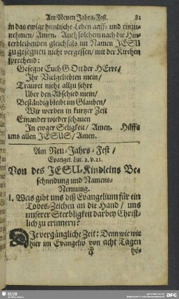 Am Neu-Jahrs-Fest