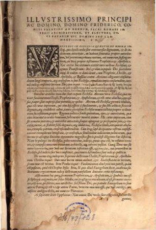 Omnivm Opervm Reverendi Viri Philippi Melanthonis, Pars ... : Additus est ad finem copiosus Index rerum & explicationum praecipuarum, 3. Qvae Continet Enarrationes Euangelionim dominicalium. Euangelij secundum Matthaeum. Euangelij secundum Ioannem. Epistolae Pauli ad Romanos