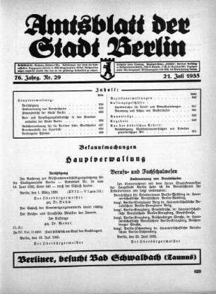 1935,29: Nr. 29, 21. Juli 1935