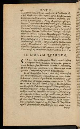 40-72, In Librum Quartum - In Librum Quintum