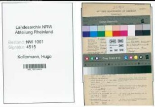 Entnazifizierung Hugo Kellermann, geb. 07.03.1909 (Angestellter)