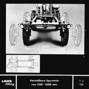 Verstellbare Spurbreite von 1250 - 2000 mm, LANZ Alldog