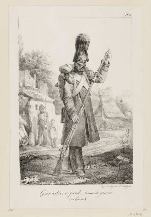 Grenadier a pied, tenue de guerre, Blatt 2 der Folge "Kostüme der Kaisergarde"