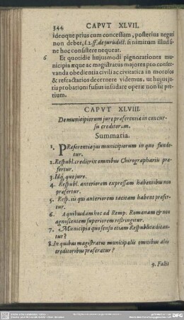 Caput XLVIII. De municipiorum iure praeferentiae in concursu creditorum