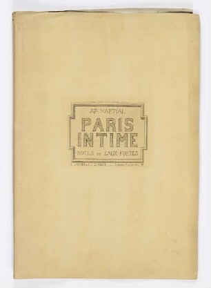 Paris intime, Mappenumschlag der Folge "Paris intime"