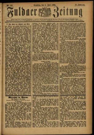 Ausgabe vom Samstag, den 02. Juni 1894.