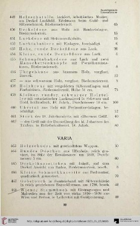 Varia (Nr. 463-491)
