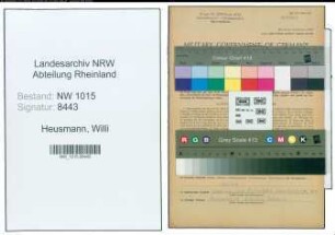 Entnazifizierung Willi Heusmann , geb. 29.06.1900 (Betriebsleiter)