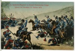 Mondidier. K.S. Gardereiter-Regiment im Gefecht 15.10.1870