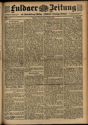 Ausgabe vom Montag, den 07. August 1899.