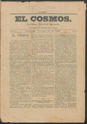 Primer número de junio, Viernes 10 de 1892