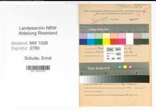 Entnazifizierung Ernst Schulte , geb. 22.12.1891 (Lehrer)