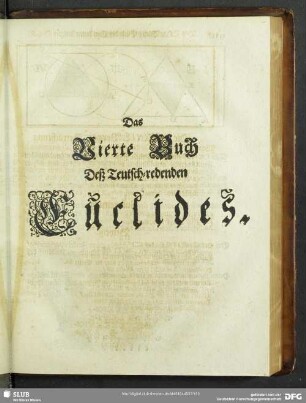 Das Vierte Buch Deß Teutsch-redenden Euclides