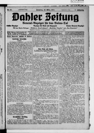 Dahler Zeitung. 1913-