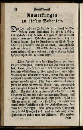 Anmerkungen zu diesem Bedenken.