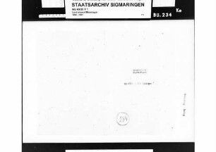 Teilnahme der Gemeinden der Standesherrschaft Gundelfingen und Neufra an den Fürstenbergischen Landesstiftungen