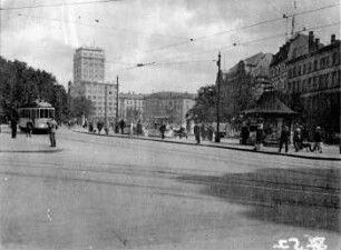 Leipzig: Roßplatz - Europahaus v. Kurprinzstraße aus