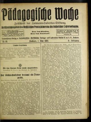¬Der¬ Volksschullehrer bestand die Feuerprobe