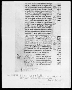 Bibel — Initiale E (t egressus), Folio 30 verso