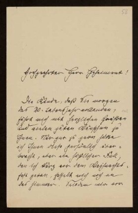 58: Brief von Hermann Lisco an Otto von Gierke, Berlin, 10.1.1921