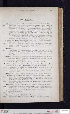 IV. Botaniker (Nr. 3886 - 4001)