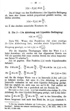 2. Die (k-1)te Ableitung mit Lipschitz-Bedingung: r(n) = 0 (1/n).