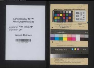 Entnazifizierung Heinrich Winkel , geb. 13.04.1894 (Kaufmann)