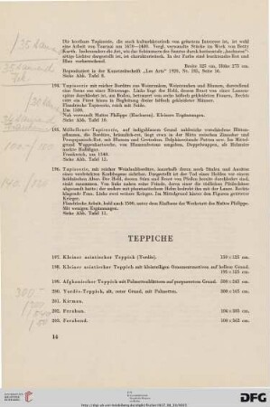 Teppiche (Nr. 197-259)