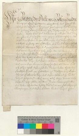 Lehnbrief König Georgs III. von Großbritannien, Herzog zu Braunschweig und Lüneburg, Kurfürst etc. für Adolf Ludwig von Spörcken, weiland Gottlieb Adolf Werners Sohn, sodann eventualiter dessen Vetter Georg Ludwig, weiland Rudolf Ulrichs Sohn, sodann eventualiter dessen Vetter Rudolf Ernst, weiland Werner Friedrichs Sohn, sodann eventualiter Georg Wilhelm von Spörcken, über den Zehnten zu Bretze [Breetze] und Scharnhop.
