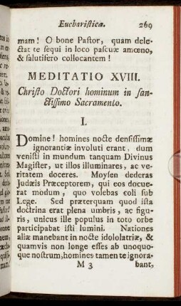 Meditatio XVIII. - Meditatio XXIV.