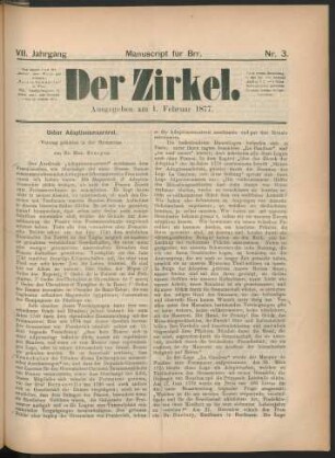 Nr. 3. Ausgegeben am 1. Februar 1877.