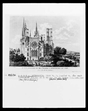 Laon: Kathedrale, Aufriss Westfassade