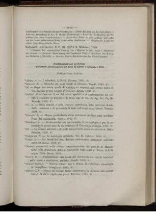 Pubblicazioni non periodiche pervenute all' Accademia nel mese di settembre 1889.