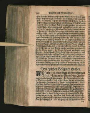 Von etzlichen Besessenen Knaben. [u. a.]
