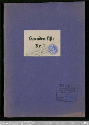 Spendensammlung zur Finanzierung des Wiederaufbaus des Senckenbergmuseums