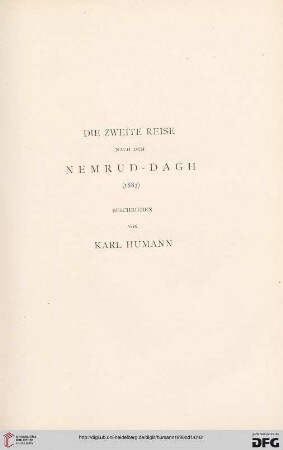 Die zweite Reise nach dem Nemrud-Dach (1883)