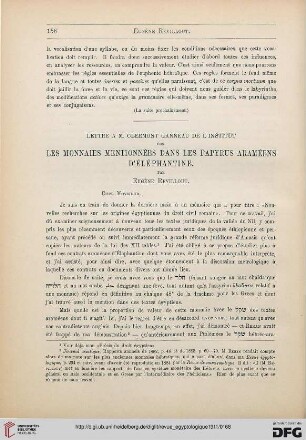 13: Lettre à M. Clermont Ganneau de l'Institut sur les monnaies mentionnées dans les papyrus araméens d'Éléphantine